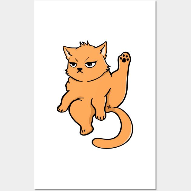 Orange Cat Wall Art by yuniizu